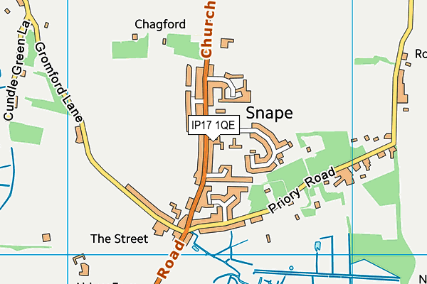IP17 1QE map - OS VectorMap District (Ordnance Survey)