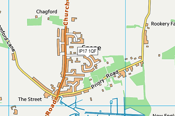 IP17 1QF map - OS VectorMap District (Ordnance Survey)