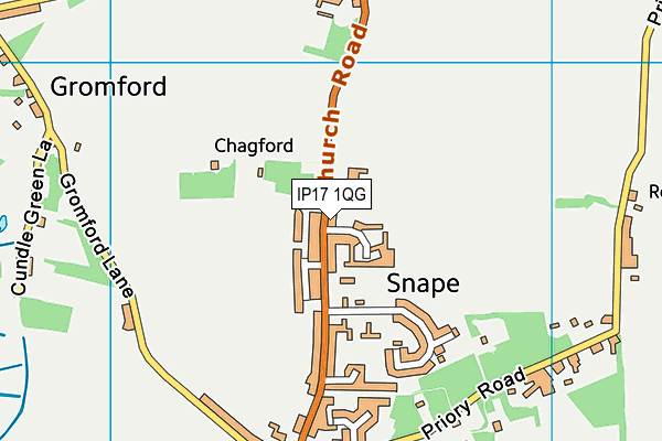 Snape Primary School map (IP17 1QG) - OS VectorMap District (Ordnance Survey)