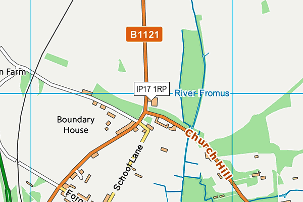 IP17 1RP map - OS VectorMap District (Ordnance Survey)