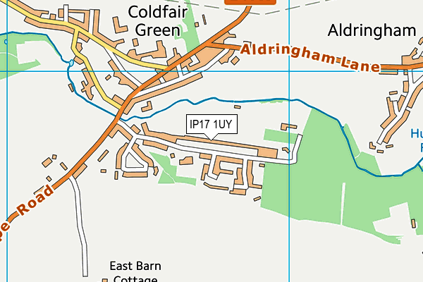Coldfair Green Community Primary School map (IP17 1UY) - OS VectorMap District (Ordnance Survey)