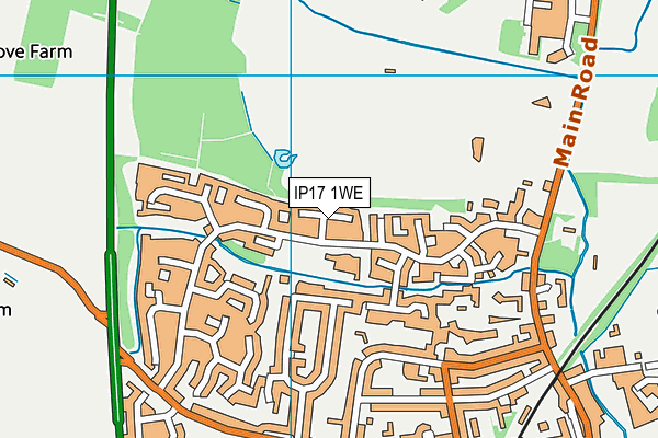 IP17 1WE map - OS VectorMap District (Ordnance Survey)