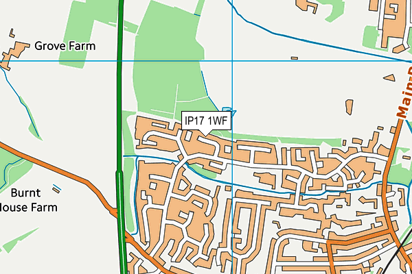 IP17 1WF map - OS VectorMap District (Ordnance Survey)