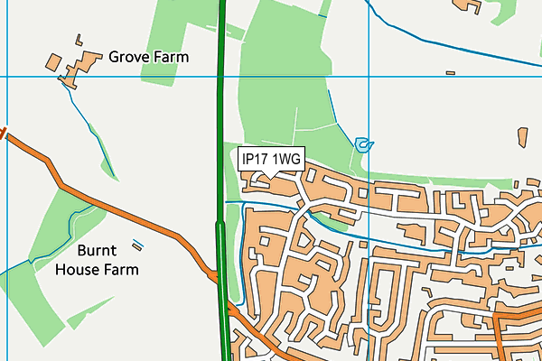 IP17 1WG map - OS VectorMap District (Ordnance Survey)