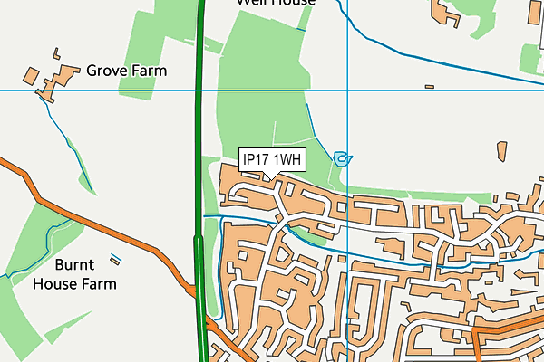 IP17 1WH map - OS VectorMap District (Ordnance Survey)