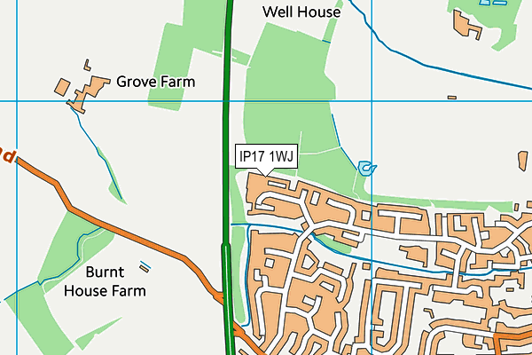 IP17 1WJ map - OS VectorMap District (Ordnance Survey)