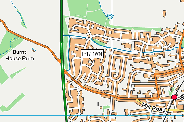 IP17 1WN map - OS VectorMap District (Ordnance Survey)