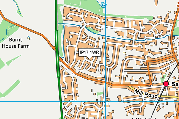 IP17 1WR map - OS VectorMap District (Ordnance Survey)
