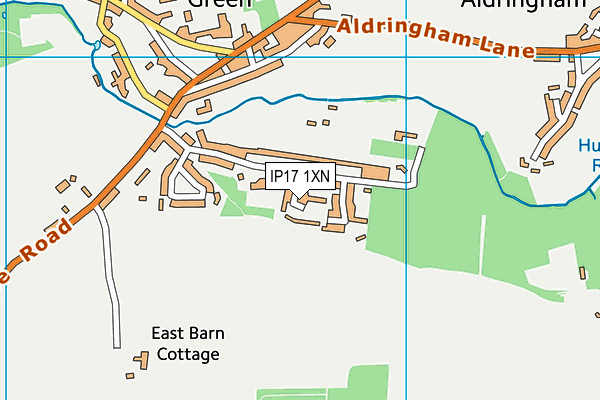IP17 1XN map - OS VectorMap District (Ordnance Survey)