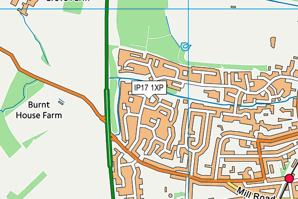 IP17 1XP map - OS VectorMap District (Ordnance Survey)
