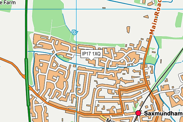 IP17 1XQ map - OS VectorMap District (Ordnance Survey)