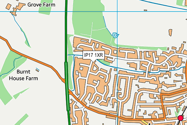 IP17 1XR map - OS VectorMap District (Ordnance Survey)