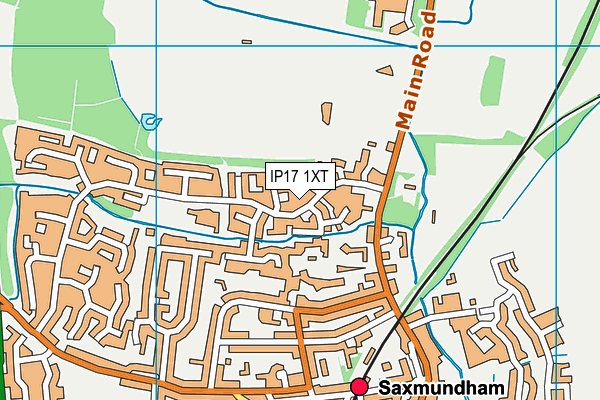 IP17 1XT map - OS VectorMap District (Ordnance Survey)