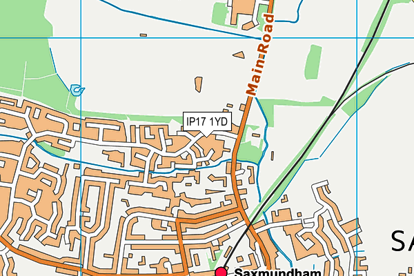 IP17 1YD map - OS VectorMap District (Ordnance Survey)