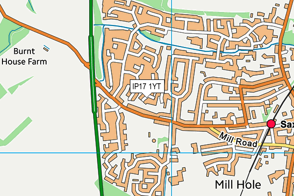 IP17 1YT map - OS VectorMap District (Ordnance Survey)