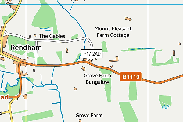 IP17 2AD map - OS VectorMap District (Ordnance Survey)