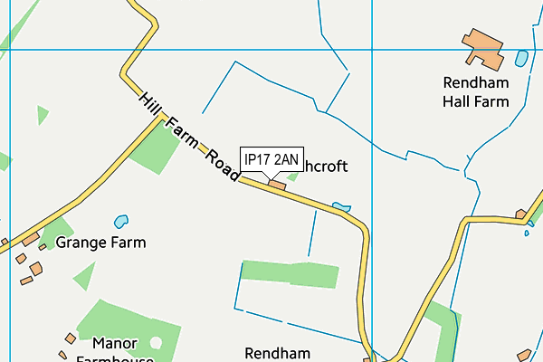 IP17 2AN map - OS VectorMap District (Ordnance Survey)