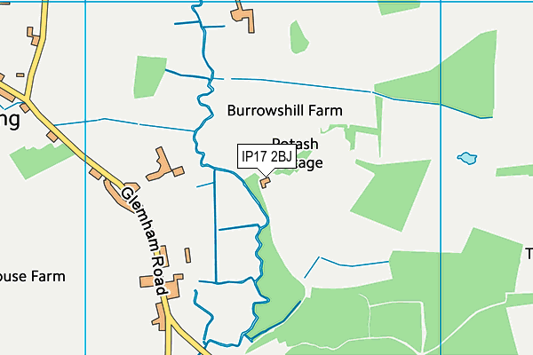 IP17 2BJ map - OS VectorMap District (Ordnance Survey)