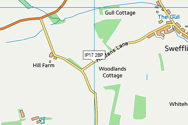 IP17 2BP map - OS VectorMap District (Ordnance Survey)