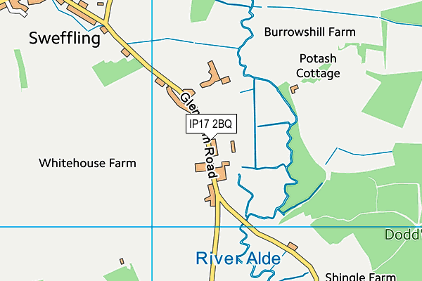 Swefling Sports Ground (Closed) map (IP17 2BQ) - OS VectorMap District (Ordnance Survey)