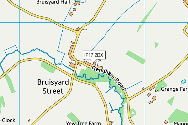 IP17 2DX map - OS VectorMap District (Ordnance Survey)