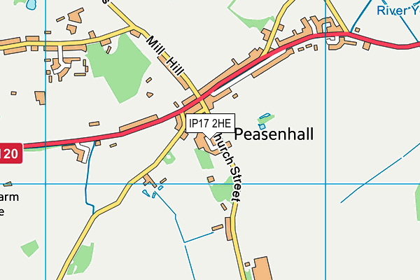 IP17 2HE map - OS VectorMap District (Ordnance Survey)