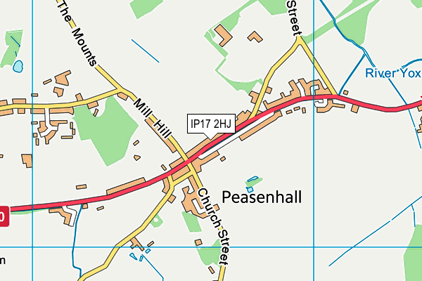 IP17 2HJ map - OS VectorMap District (Ordnance Survey)