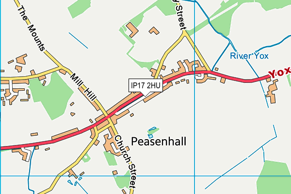 IP17 2HU map - OS VectorMap District (Ordnance Survey)