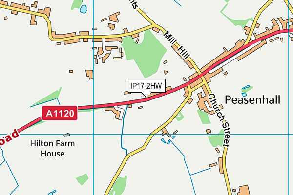 IP17 2HW map - OS VectorMap District (Ordnance Survey)