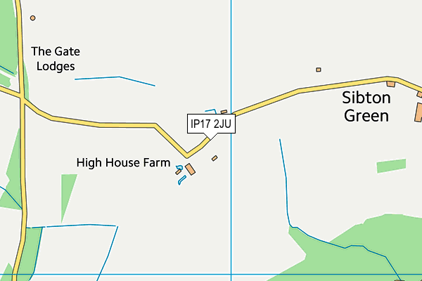 IP17 2JU map - OS VectorMap District (Ordnance Survey)