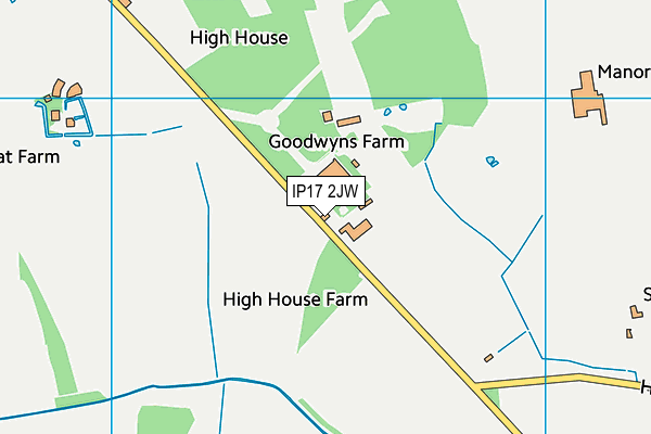 IP17 2JW map - OS VectorMap District (Ordnance Survey)