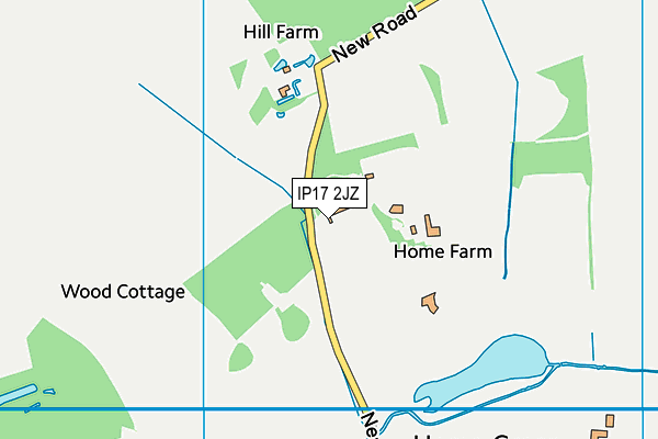 IP17 2JZ map - OS VectorMap District (Ordnance Survey)