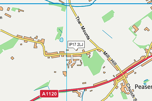 IP17 2LJ map - OS VectorMap District (Ordnance Survey)