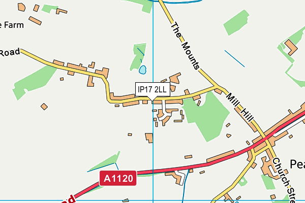 IP17 2LL map - OS VectorMap District (Ordnance Survey)