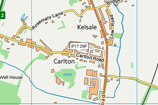 Kelsale Church of England Voluntary Controlled Primary School map (IP17 2NP) - OS VectorMap District (Ordnance Survey)