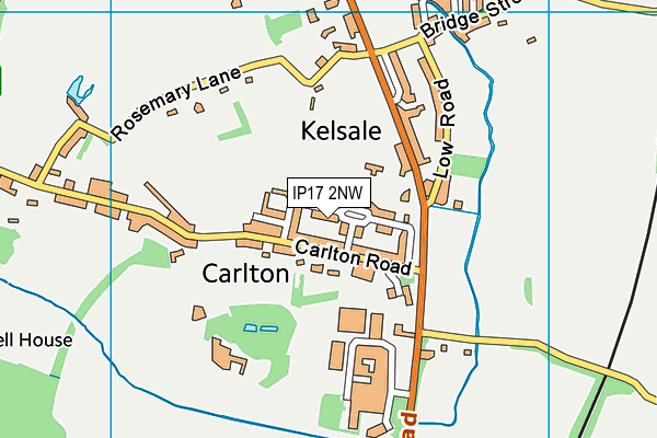 IP17 2NW map - OS VectorMap District (Ordnance Survey)