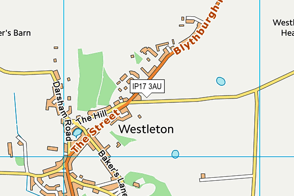 IP17 3AU map - OS VectorMap District (Ordnance Survey)