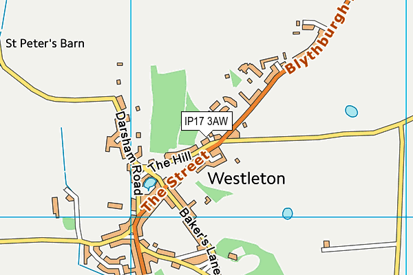 IP17 3AW map - OS VectorMap District (Ordnance Survey)