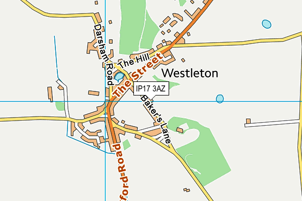 IP17 3AZ map - OS VectorMap District (Ordnance Survey)