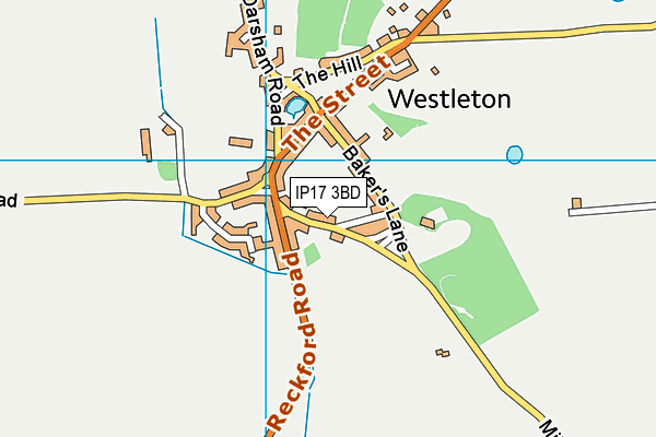IP17 3BD map - OS VectorMap District (Ordnance Survey)