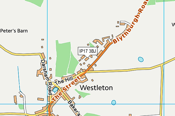 IP17 3BJ map - OS VectorMap District (Ordnance Survey)