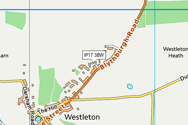 IP17 3BW map - OS VectorMap District (Ordnance Survey)