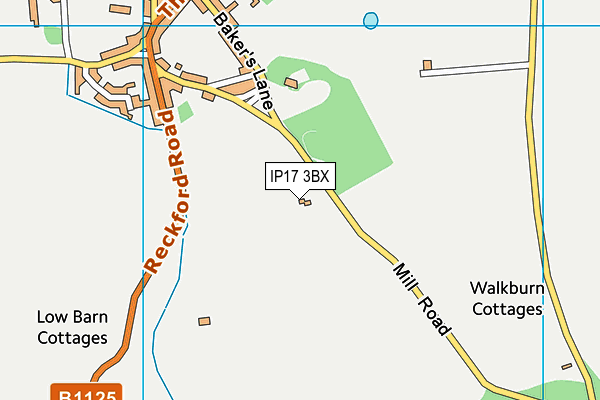 IP17 3BX map - OS VectorMap District (Ordnance Survey)