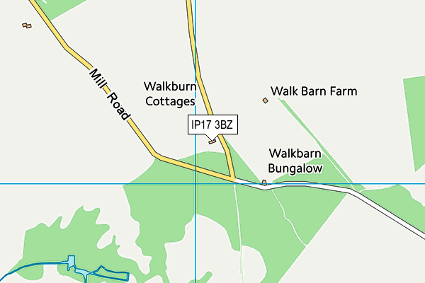 IP17 3BZ map - OS VectorMap District (Ordnance Survey)