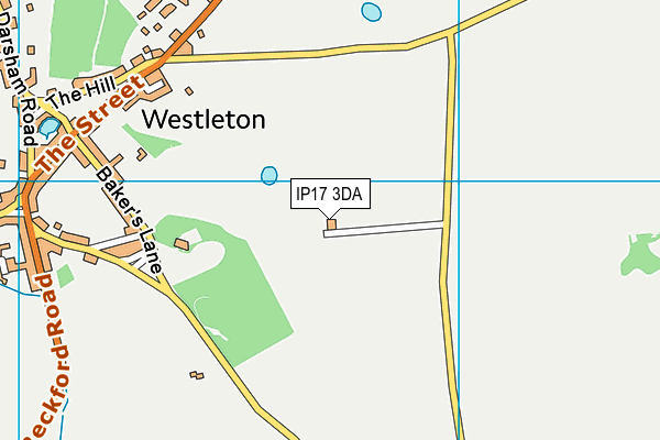 IP17 3DA map - OS VectorMap District (Ordnance Survey)