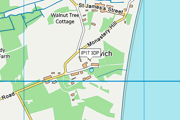 IP17 3DP map - OS VectorMap District (Ordnance Survey)