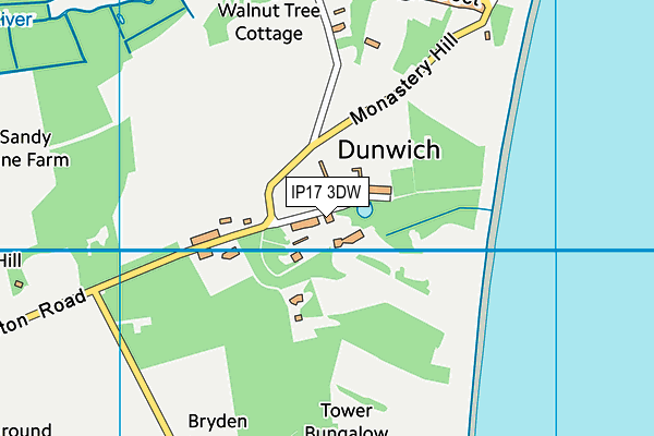 IP17 3DW map - OS VectorMap District (Ordnance Survey)