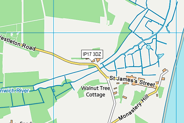 IP17 3DZ map - OS VectorMap District (Ordnance Survey)