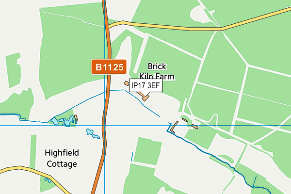 IP17 3EF map - OS VectorMap District (Ordnance Survey)