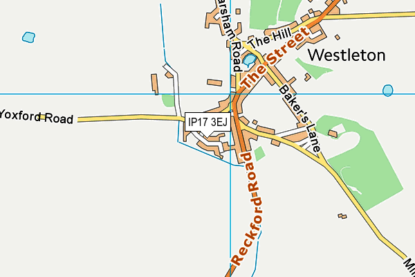 IP17 3EJ map - OS VectorMap District (Ordnance Survey)